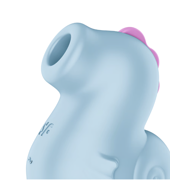 Вакуумно-волновой стимулятор клитора с вибрацией голубой Sea Pony Satisfyer 