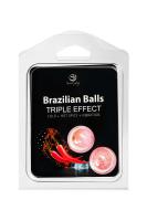 Массажное масло с тройным эффектом Secret Play Brazilian Balls (2х4 г)