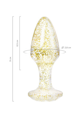 Анальная пробка акриловая золотистая, размер S