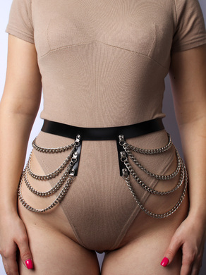 Пояс из натуральной кожи с цепями Erotoys Fetish line, Ero-225