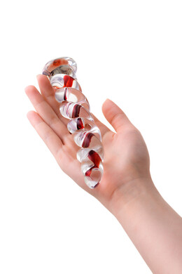 Стеклянный нереалистичный фаллос Sexus Glass 18 см