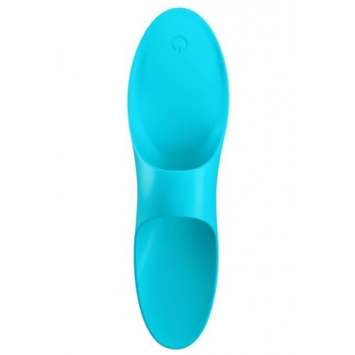 Клиторальный вибромассажер на палец голубой Teaser Satisfyer