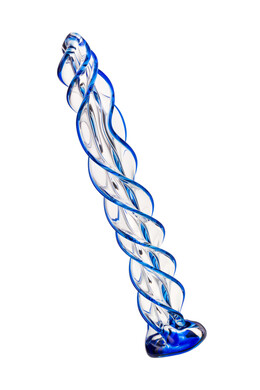 Спиралевидный фаллоимитатор из стекла