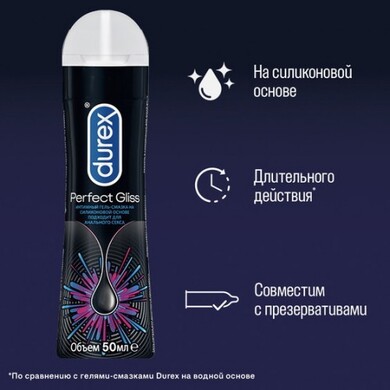 Гель-лубрикант на силиконовой основе Durex Perfect Gliss (50 мл)