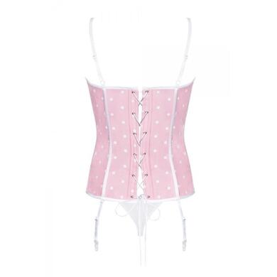 Розовый корсет и трусики Dottie L/XL