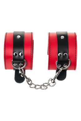Оковы на ноги красные из натуральной кожи Theatre