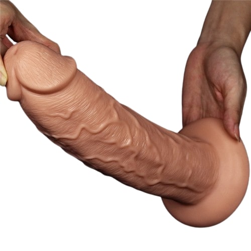 Большой фаллос на присоске Lovetoy Realistic Long Dildo 28 см