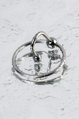 Кольцо на пенис с уретральным стоппером D 4см