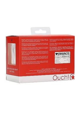 Анальная пробка красная Large Diamond Heart Butt Plug