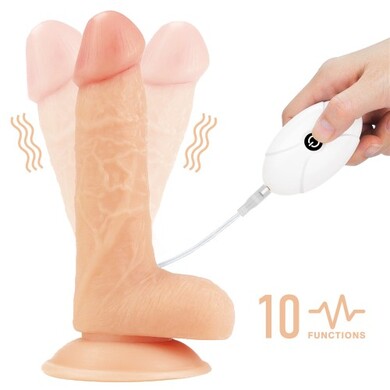 Страпон телесный с вибрацией Vibrating Easy Strapon Set 18 см