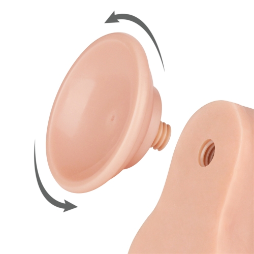 Реалистичный фаллоимитатор на присоске Sliding Skin Dual Layer Dong 22 см