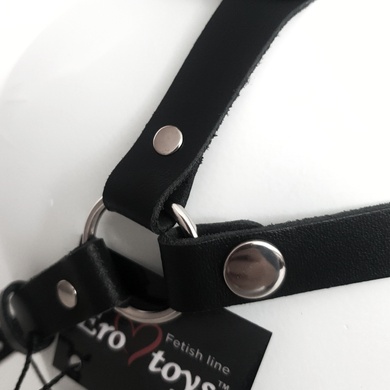 Маска-ушки из натуральной кожи черная Erotoys Fetish line, Ero-174