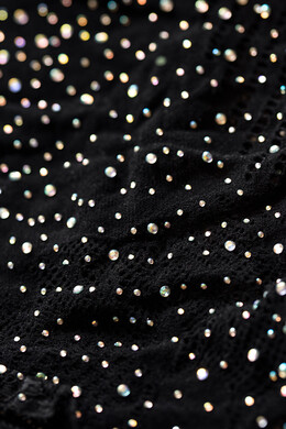 Боди черное со стразами Candy Girl Glitter, OS