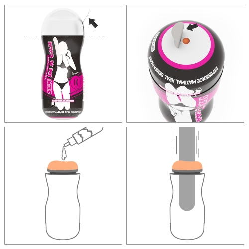 Мастурбатор в колбе вагина Sex In A Can Vagina Lotus Tunnel 