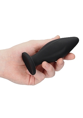 Анальная пробка на присоске чёрная Edgy Butt Plug