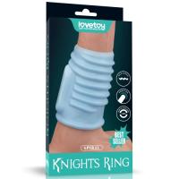Рельефная вибронасадка на пенис Vibrating Spiral Knights Ring