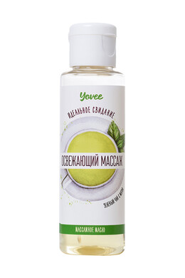 Масло для массажа Yovee Освежающий массаж с ароматом зеленого чая и мяты (50 мл)
