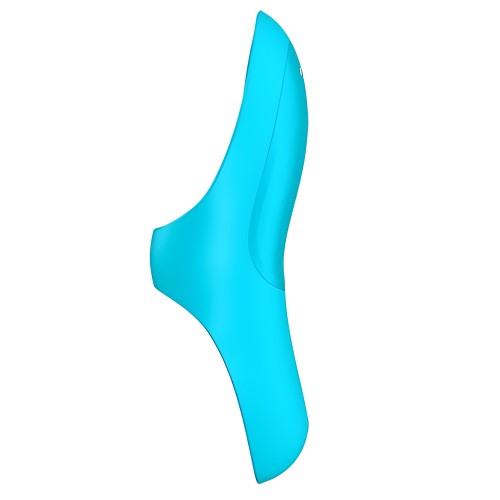 Клиторальный вибромассажер на палец голубой Teaser Satisfyer