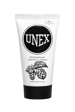 Лубрикант с возбуждающим эффектом на силиконовой основе с хмелем Unex (50 мл)