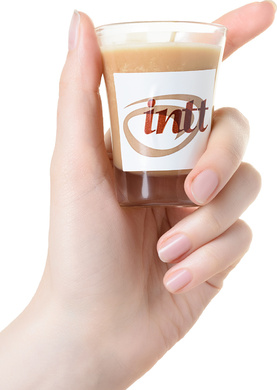 Массажная свеча для поцелуев Intt со вкусом Нутеллы (30 мл)