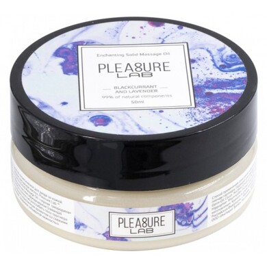 Твёрдое массажное масло с ароматом черной смородины и эфирным маслом-афродизиаком лаванды Pleasure Lab Enchanting (50 мл)