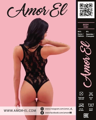 Черное эротическое боди Amor EL, S/L