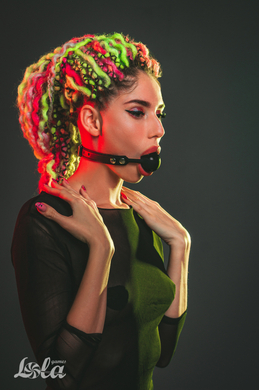 Черный кляп с силиконовым шариком Party Hard Dolce Vita