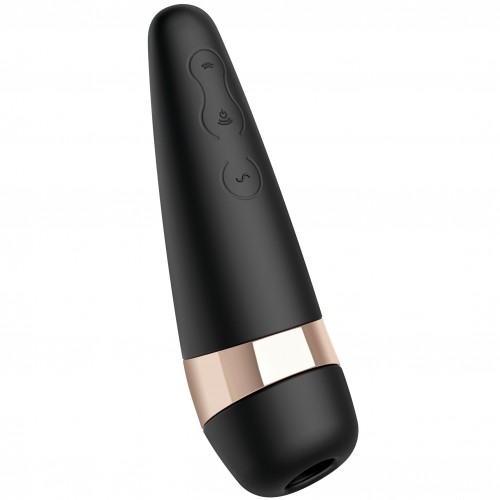 Вакуумно-волновой бесконтактный вибростимулятор черный Pro 3+ Satisfyer 
