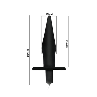 Черная анальная пробка с дистанционным пультом управления Butt Plag