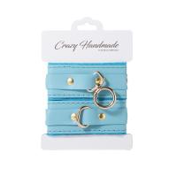 Наручники скругленные тиффани (фетр, золото)