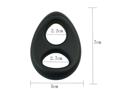 Двойное эрекционное кольцо Ultra Soft Platinum-Cure Silicone Cockring