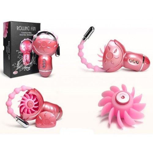 Клиторальный стимулятор с насадкой Rolling Fun 2 Baile