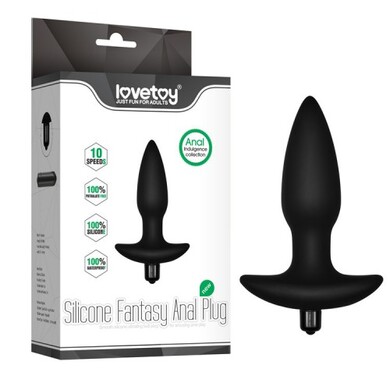 Анальная пробка с вибрацией Silicone Fantasy Anal Plug