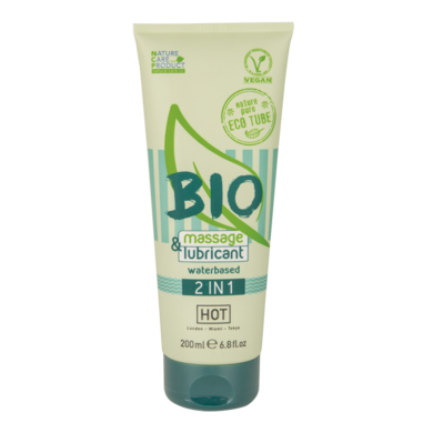 Органический лубрикант 2 в 1 на водной основе HOT Bio (200 мл)