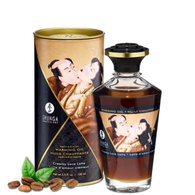 Съедобное разогревающее массажное масло со вкусом сливочного латте Shunga Creamy Love Latte (100 мл)
