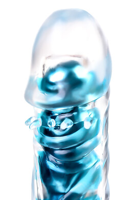 Вибратор Trio Vibe голубой 15,5 см