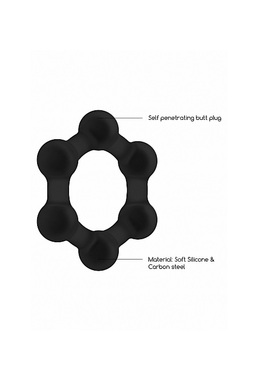 Эрекционное кольцо с металлическими шариками No.82 - Weighted Cock Ring (Medium)