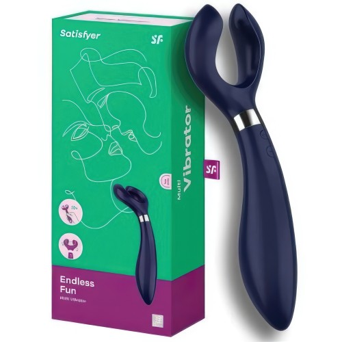 Многофункциональный вибратор синий Endless Fun Satisfyer 