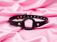 Кляп с кольцом черный БДСМ Барби