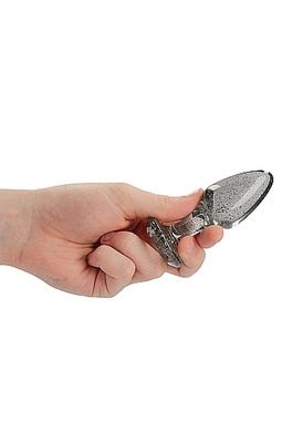 Набор серебристых анальных пробок Acrylic Goldchip Butt Plug Set