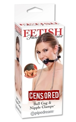 Кляп FF Ball Gag and Nipple Clamp