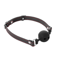 Кляп 3.8 см с черными ремнями и контрастной строчкой