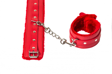 Поножи красные меховые Party Hard Eternity