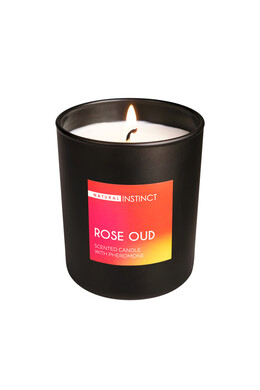 Массажная аромасвеча с феромонами с ароматом розы и уда Natural Instinct Rose Oud (180 мл)