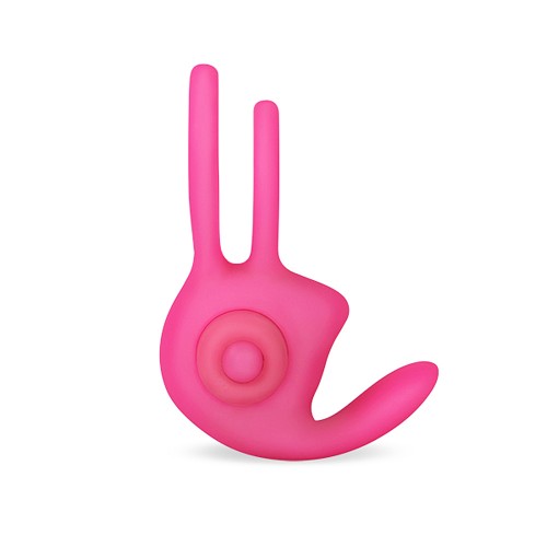 Двойное виброкольцо Power Clit Duo Silicone Cockring розовое