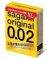 Полиуретановые презервативы увеличенного размера Sagami Original 0,02 Extra Large XL-size (3 шт)