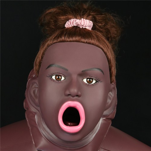 Кукла-мулатка Yael в позе наездницы с открытым ротиком и большой грудью Cowgirl Style Love Doll