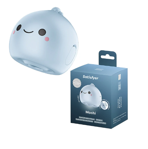 Бесконтактный вакуумно-волновой стимулятор клитора синий Mochi Satisfyer 