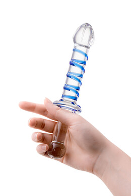 Стеклянный двусторонний фаллоимитатор Sexus Glass 18,5 см