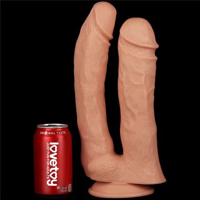 Огромный двойной фаллос на присоске Lovetoy Realistic Mega Double Dildo 33 см